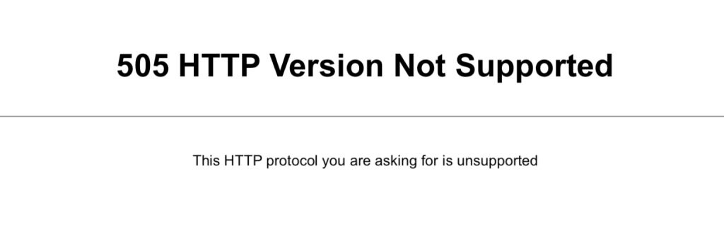 505-HTTP版本不支持