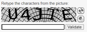 文本 CAPTCHA 示例