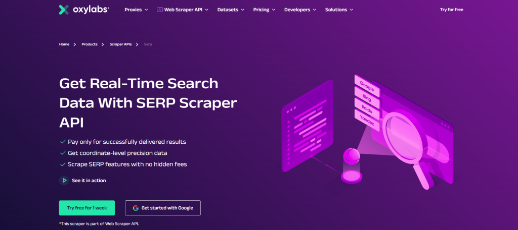 Oxylabs 的 SERP API