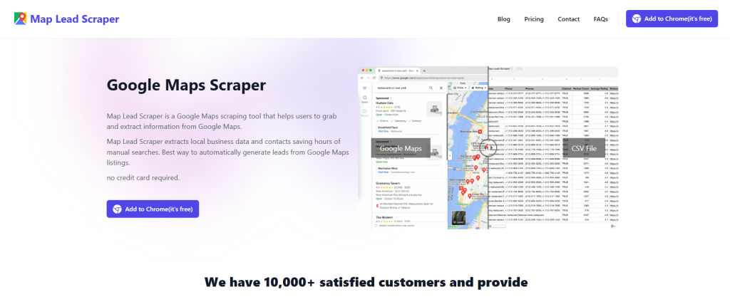 Map Lead Scraper 网站页面