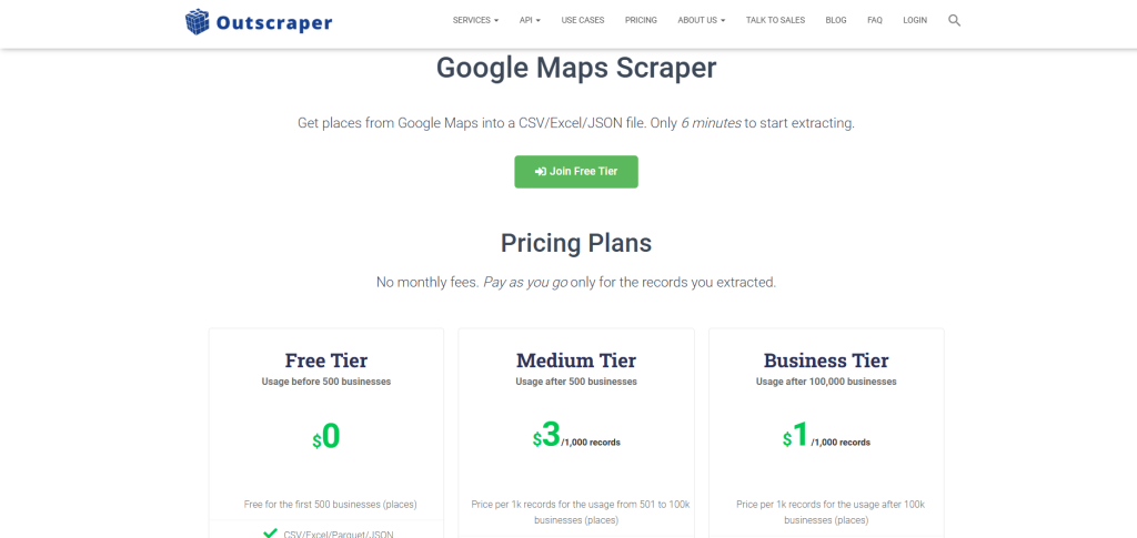 Outscraper 的 Google Maps Scraper