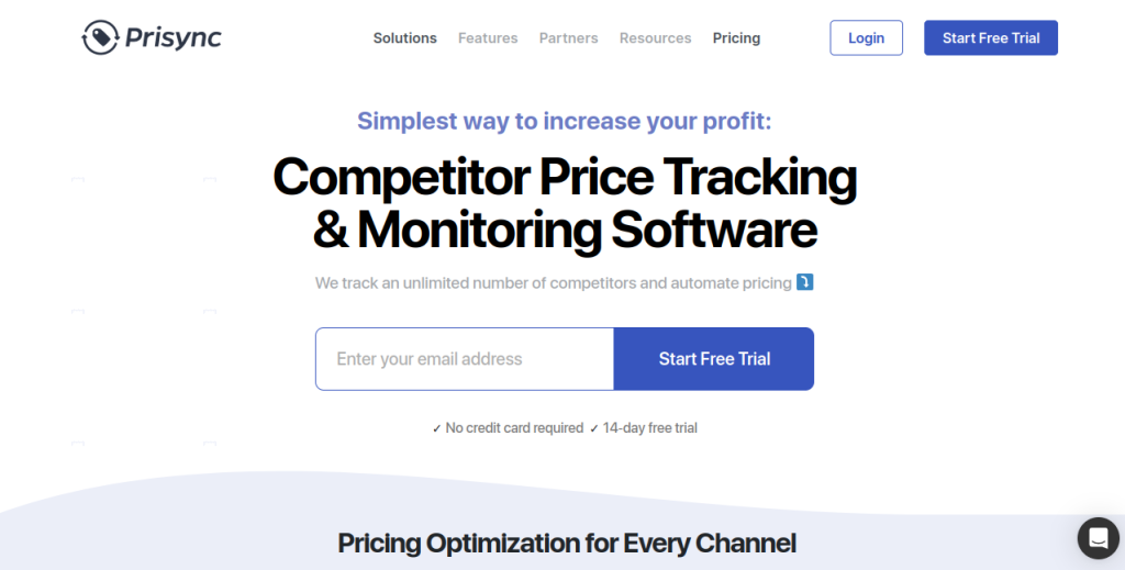 Prisync 的价格追踪工具